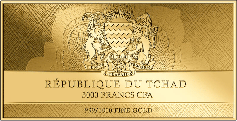 Muchacha con copa de vino, 1/1000 onza de oro fino, cara del valor