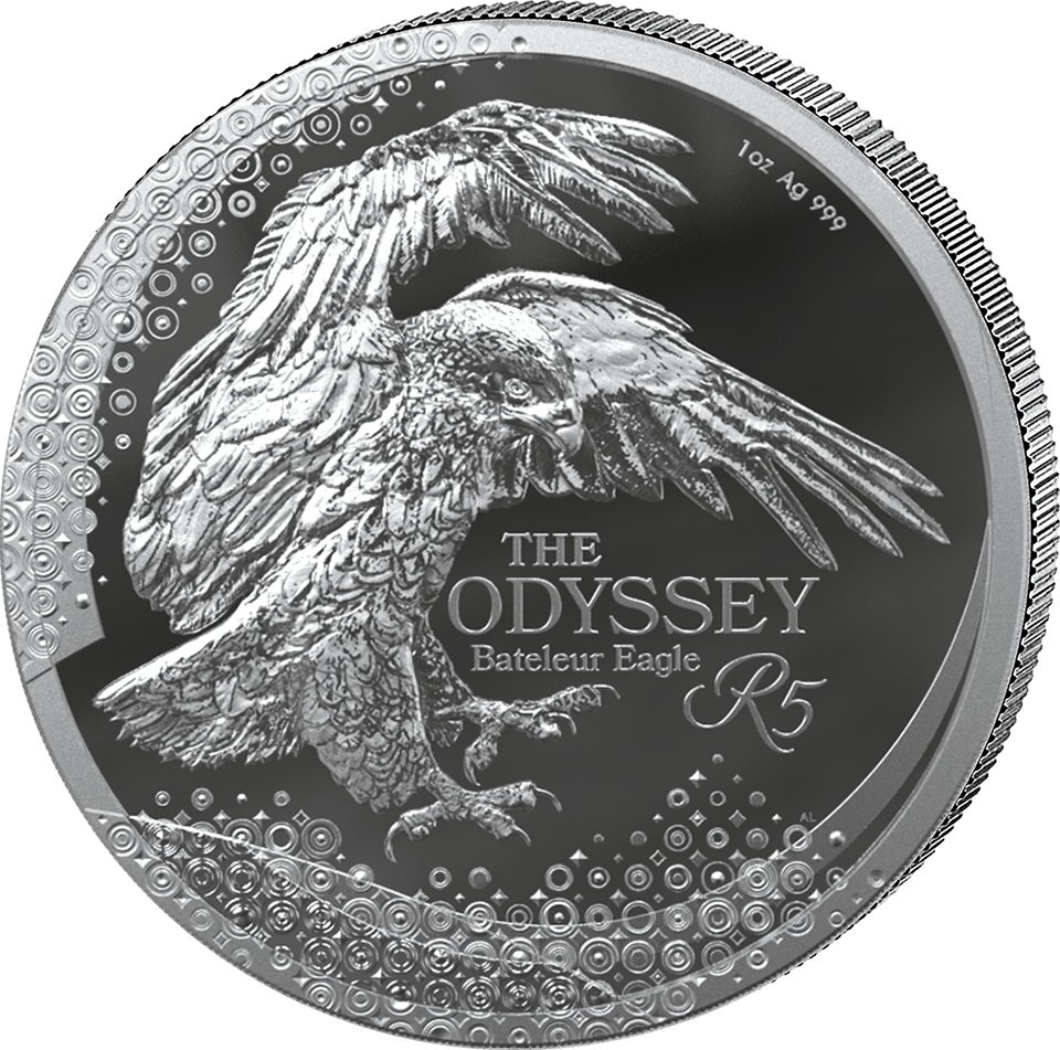 Odyssey of the Sky 2025, 1 onza de plata, lado del motivo