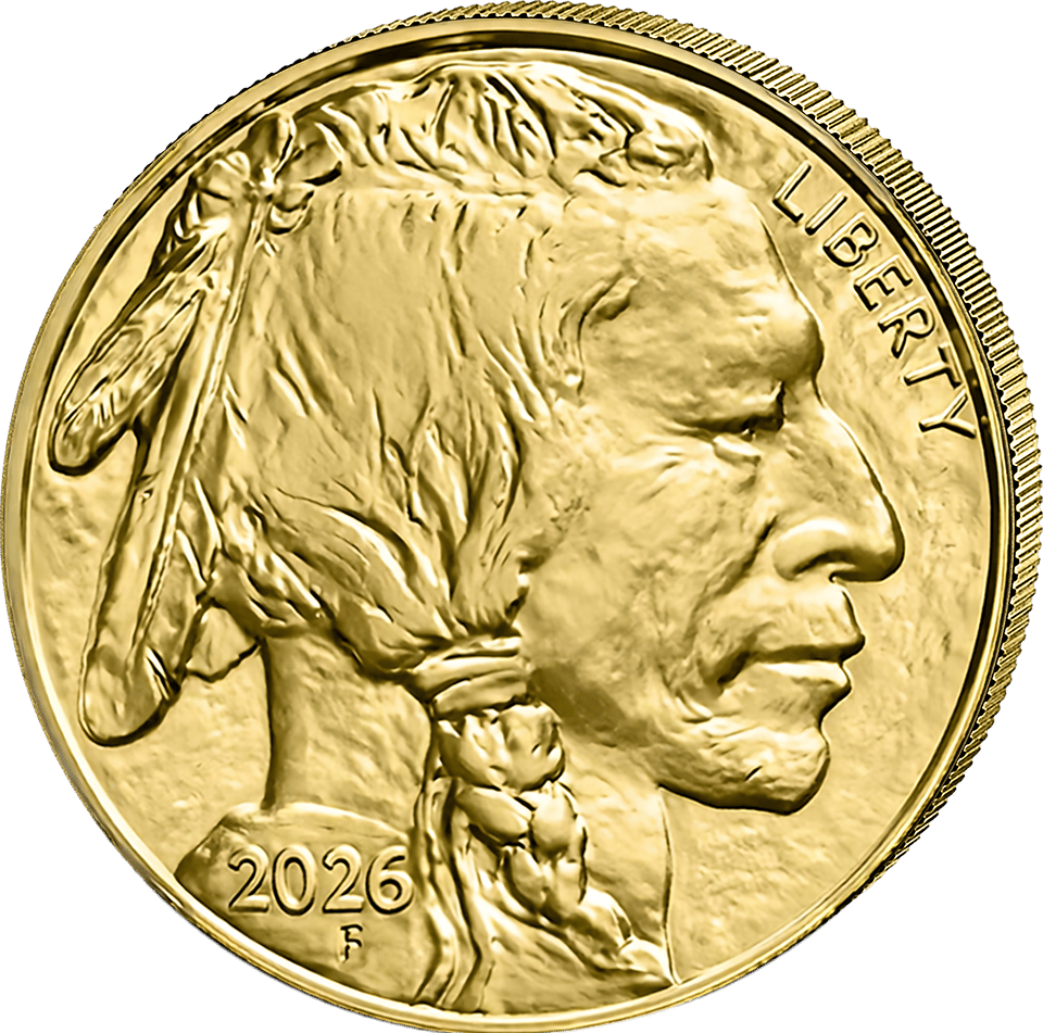 American Buffalo 2026, portrait side with the portrait of a Native American and “LIBERTY”