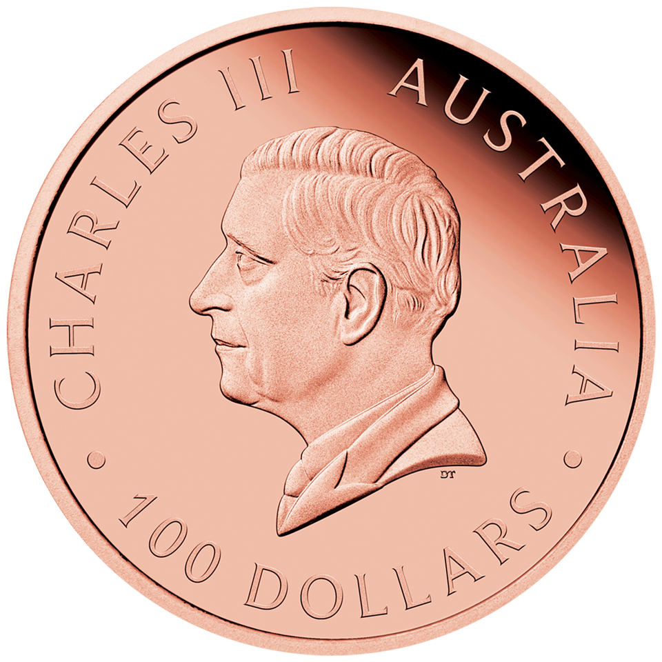 Wedge-Tailed Eagle 2025, 1 troy ounce goud, keerzijde
