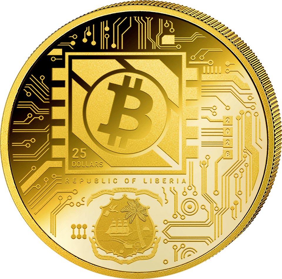 Bitcoin 2026, 1/200 de onza de oro, cara del valor facial