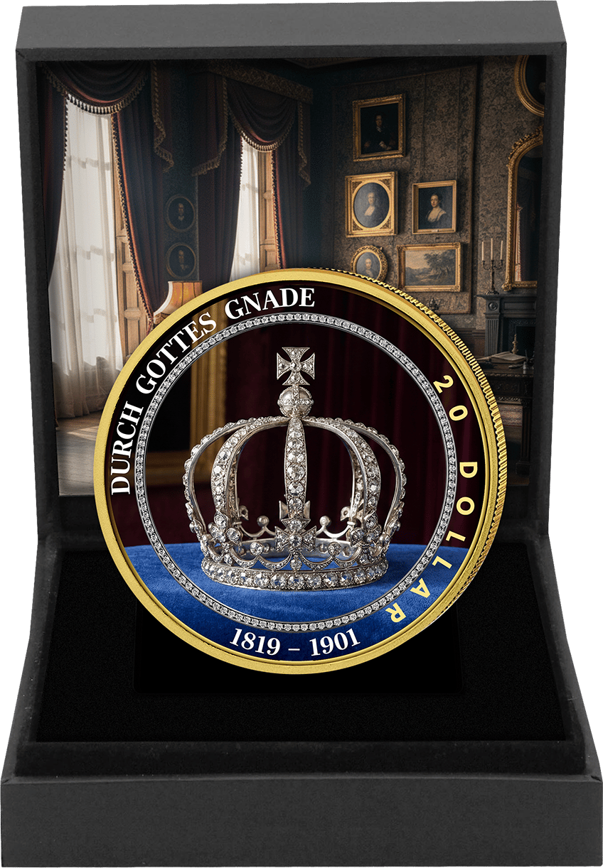 Queen Victoria 2025, 1 Unze Silber, Wertseite