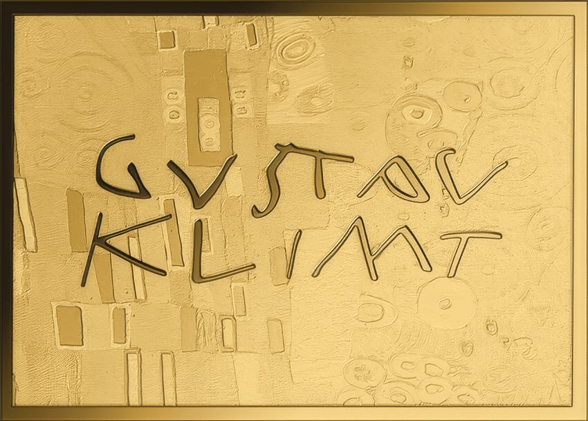 Gustav Klimt, 1/1000 onza de oro fino, cara con la imagen