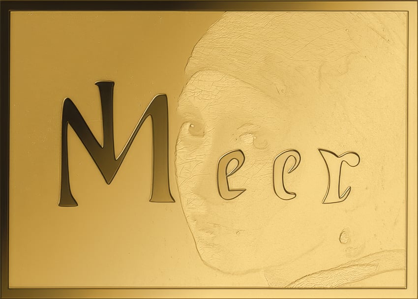 Johannes Vermeer, 1/1,000 ounce fine gold, picture side