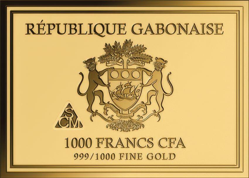 Claude Monet, 1/1,000 ounce fine gold, value side