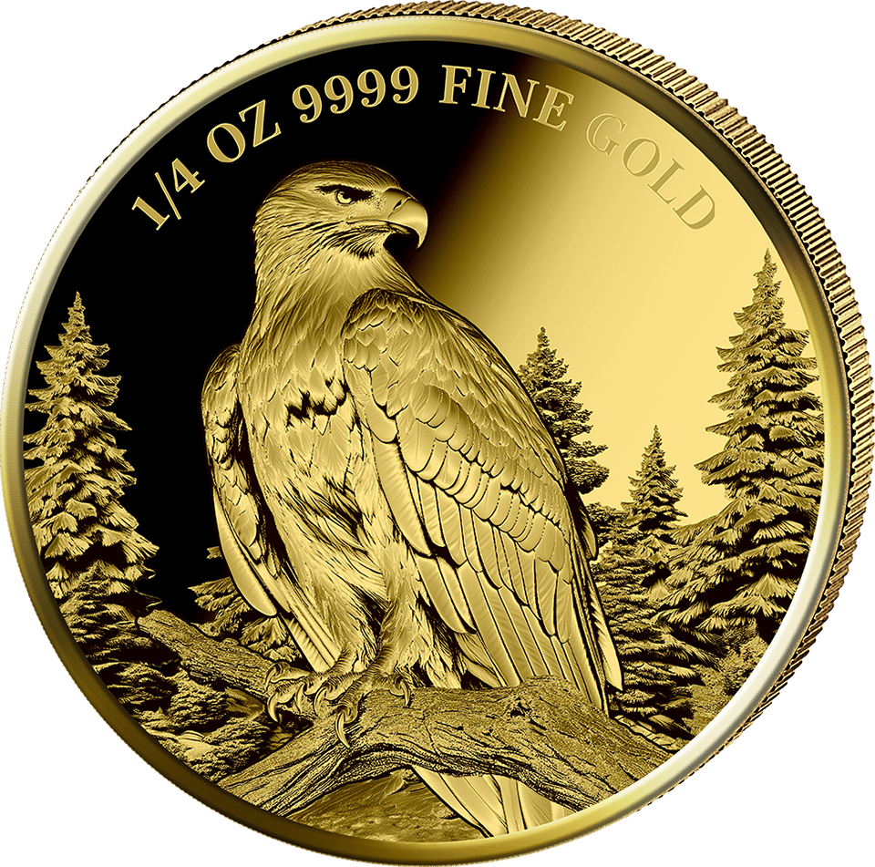 Golden Eagle 2026, 1/4 ounce of fine gold, reverse