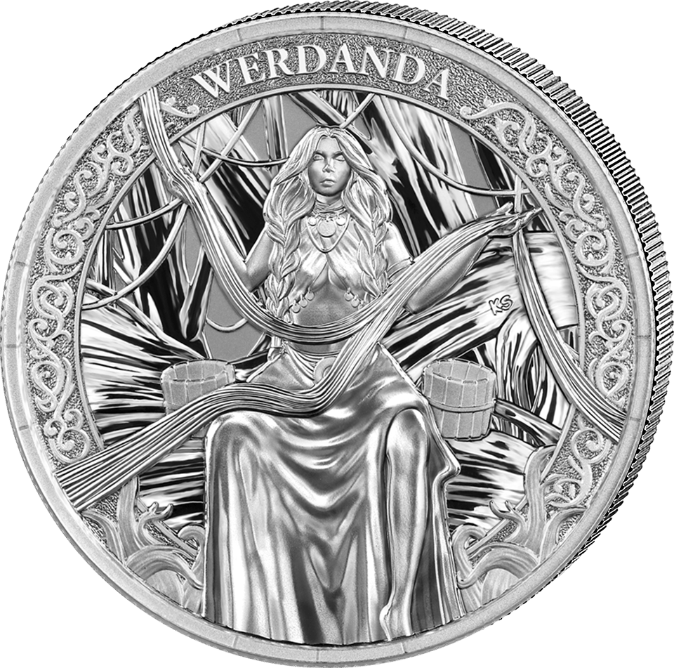 Werdanda 2026, 1 ounce of fine silver, design side