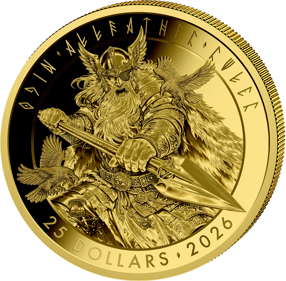 Odin 2026, 1/200 onza de oro fino, cara del valor