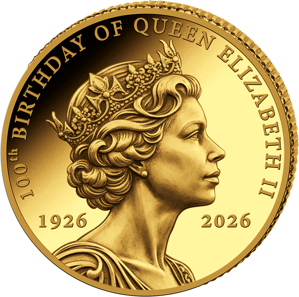 Elisabeth II. 2026, 0,5 g Gold, Bildseite