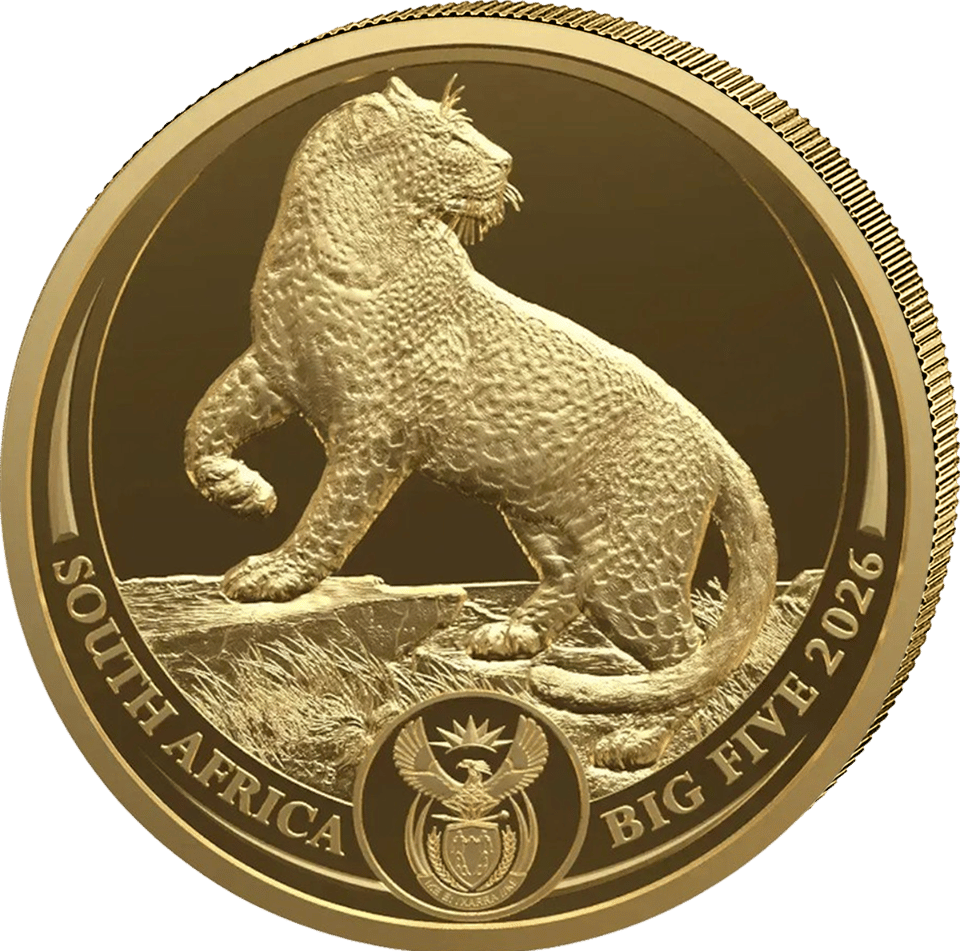 Big Five Leopard 2026, 1 Unze Gold, Motivseite
