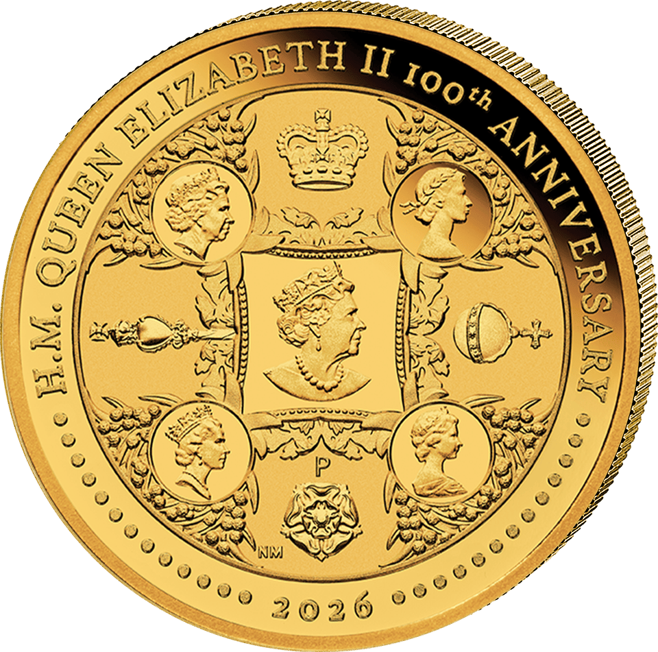 Isabel II 2026, 1/4 onza de oro, lado del motivo