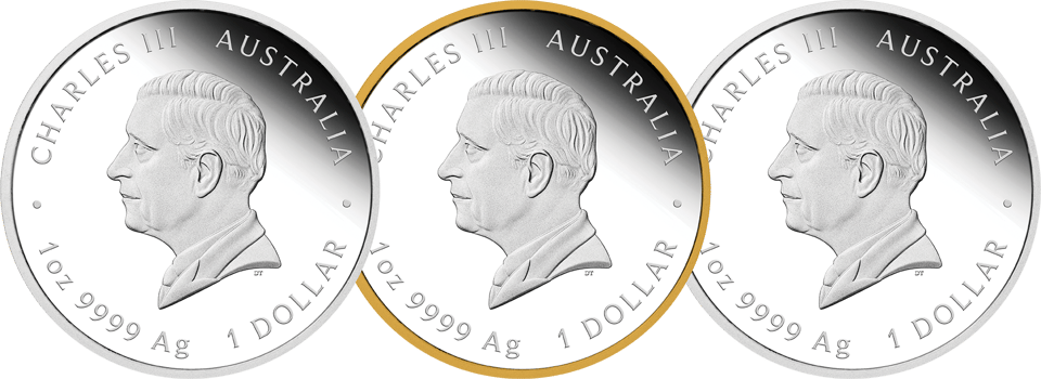 Isabel II 2026, 3 × 1 onza de plata, tres lados del valor