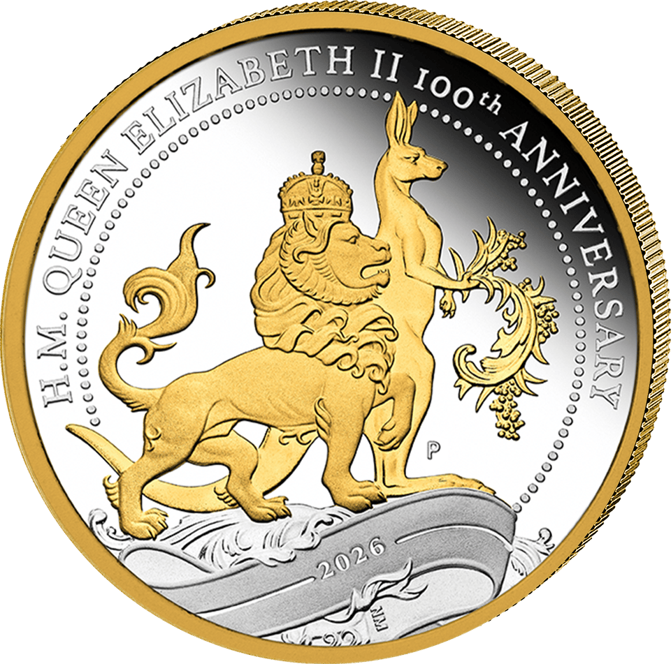 Isabel II 2026, 1 onza de plata, lado del motivo