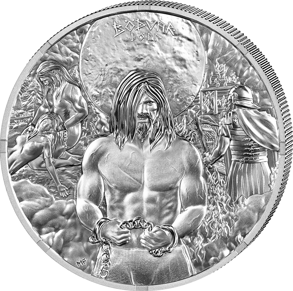 Bödvar 2026, 1 ounce of fine silver, design side