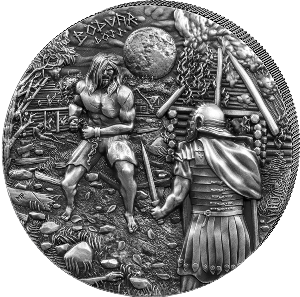 Bödvar 2026, 2 ounces of fine silver, design side