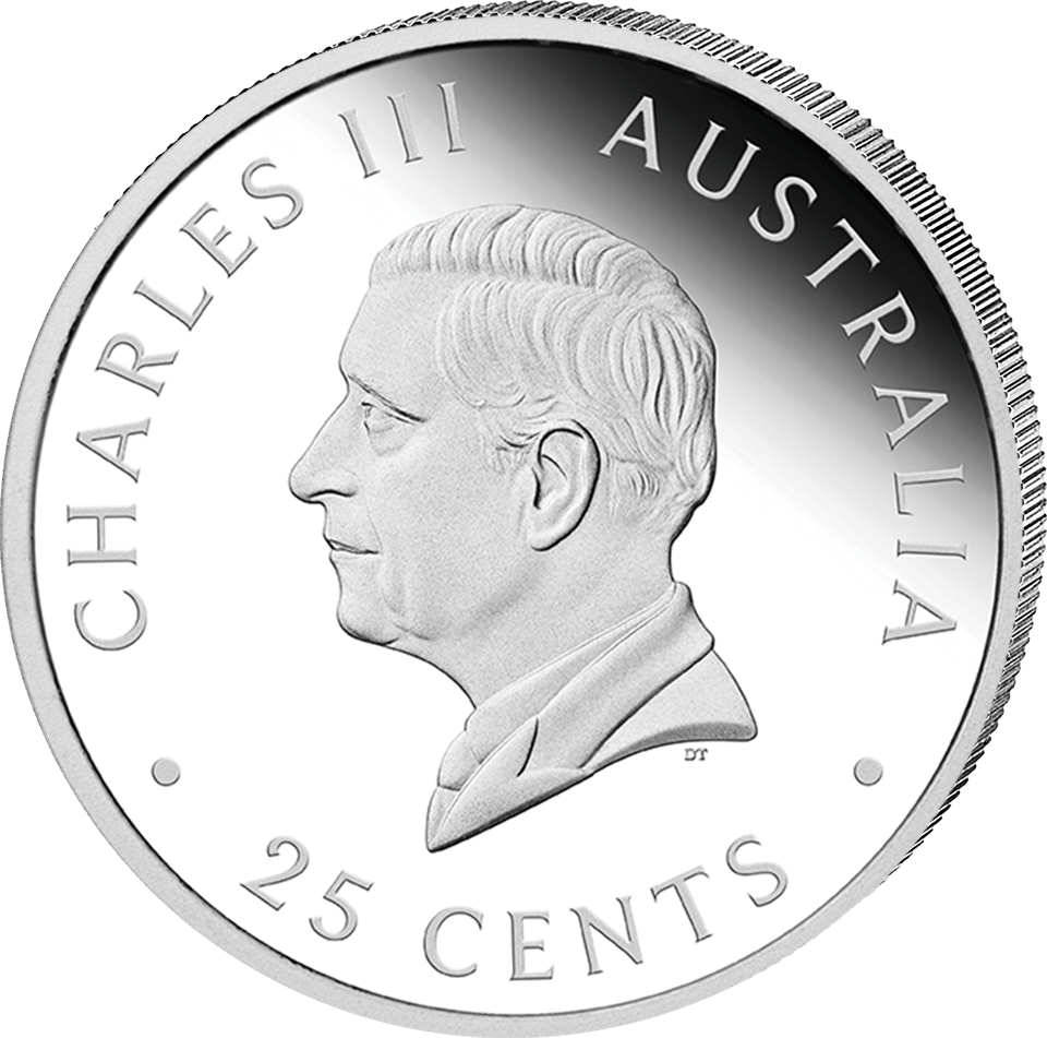 Australian Sovereign 2026, 1/4 onza de plata, lado del valor