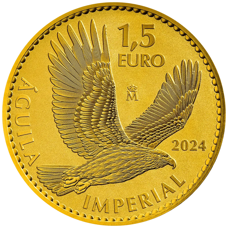 Águila Imperial 2024, 1 onza de oro, lado del motivo