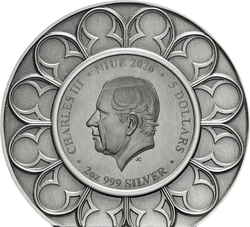 Royal Crown Jewels 2026, 2 Unzen Silber, Wertseite