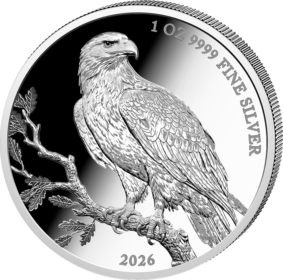 Águila real 2026, 1 onza de plata fina, reverso
