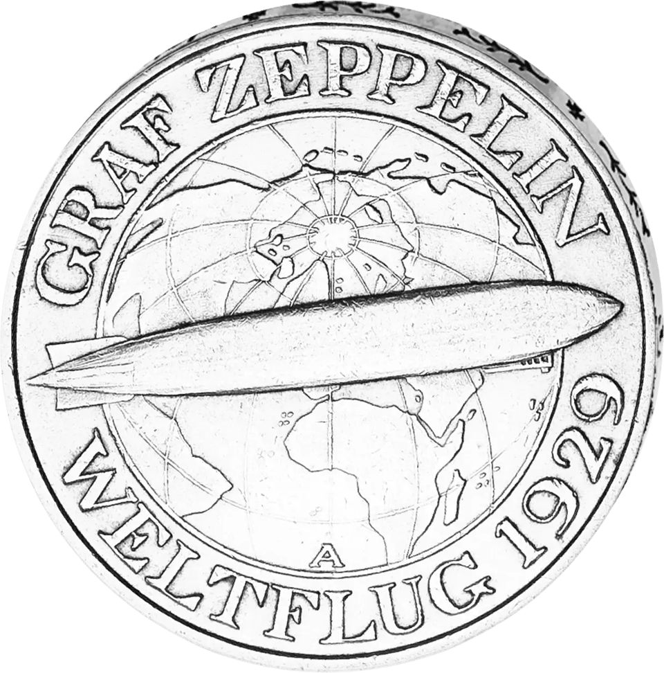 3 Reichsmark, Graf Zeppelin 1930, lado de la imagen