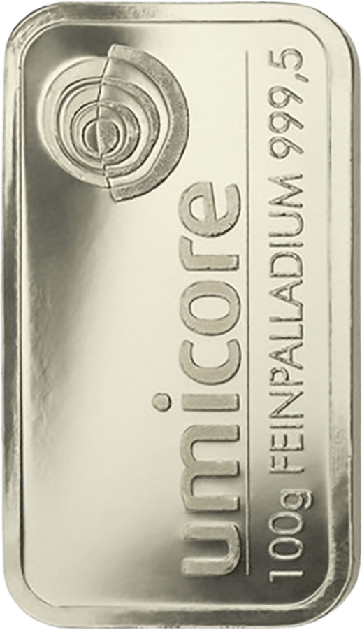 lingote de paladio, 100 g