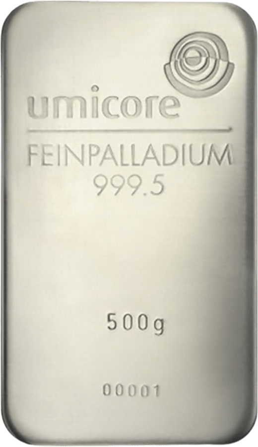 lingote de paladio, 500 g