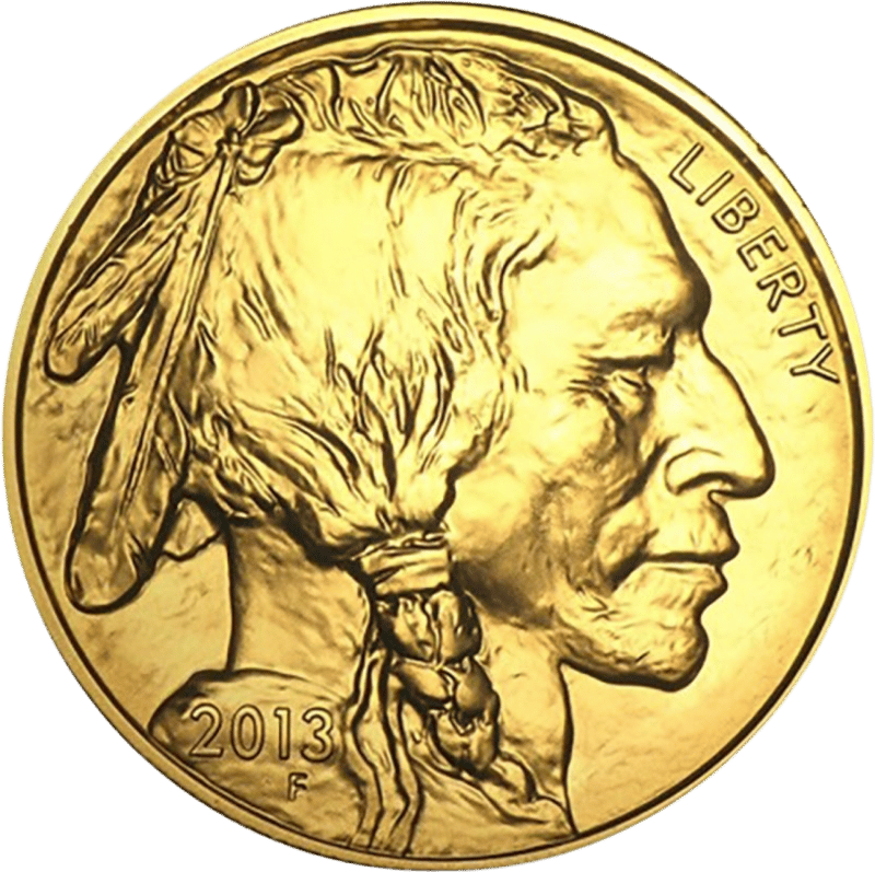 American Buffalo, Porträtseite mit dem Porträt eines Native American und „LIBERTY“