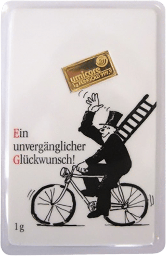 1 g Feingold auf seiner Karte