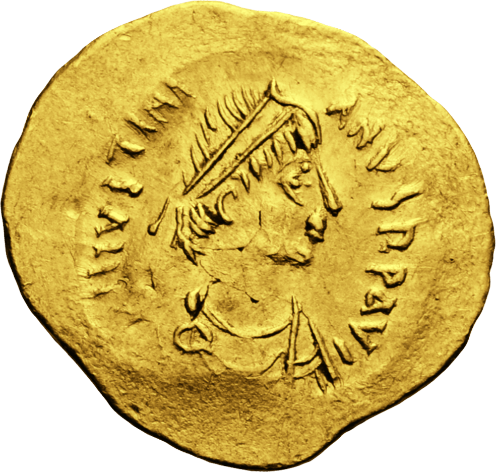 Tremissis of Justinian I · obverse