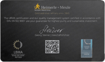 0,5 g Goldbarren Heimerle und Meule