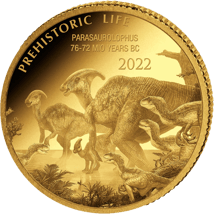 0,5 Gr. Gold Prehistoric Life Parasaurolophus 2022 PP (Auflage: 2.000 | Polierte Platte)