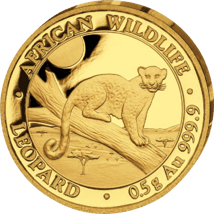 0,5g Gold African Wildlife Leopard 2021 PP (Auflage: 5.000)