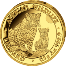 0,5g Gold African Wildlife Somalia Leopard 2024 (Auflage: 5.000)
