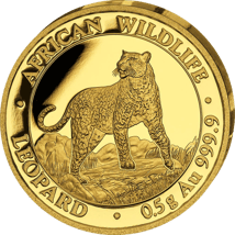 0,5g Gold African Wildlife Somalia Leopard 2022 (Auflage: 5.000)