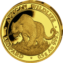 0,5g Gold African Wildlife Somalia Leopard 2023 (Auflage: 5.000)