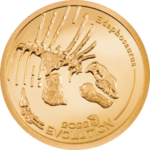 0,5g Gold Evolution of Life - Golden Edaphosaurus 2022 PP (Auflage: 15.000 | Polierte Platte)