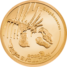 0,5g Gold Evolution of Life - Golden Edaphosaurus 2022 PP (Auflage: 15.000 | Polierte Platte)
