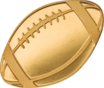 0,5g Gold American Football (Auflage: 15.000)