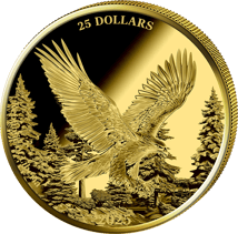 0,5g Gold Heimische Tiere Steinadler 2025 (Auflage: 5.000 | Polierte Platte)