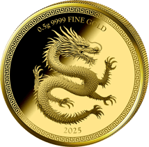 0,5g Gold China Drache 2025 (Auflage: 5.000 | Polierte Platte)