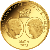 0,5g Gold King Charles III. und Camilla 2023 PP (Auflage 2.000 | Polierte Platte)