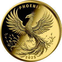 0,5g Gold Majestätischer Phönix 2025 (Auflage: 5.000 | Polierte Platte)