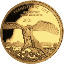 0,5g Gold Prehistoric Life Archaeopteryx 2021 PP (Auflage: 2.000 | 5. Motiv)