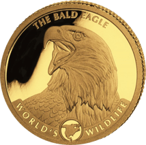 0,5g Gold World's Wildlife Weisskopfseeadler 2021 (Auflage: 5.000 | Polierte Platte)