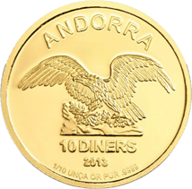1/10 Unze Gold Andorra Eagle 2013