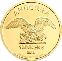 1/10 Unze Gold Andorra Eagle 2013