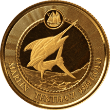1/10 Unze Gold Cayman Islands Marlin Speerfisch 2023 (Auflage: 1.000)