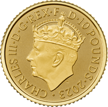 1/10 Unze Gold Charles III. königliches Monogramm Krönung 2023 (Auflage: 53.000)