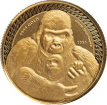 1/10 Unze Gold Kongo Silberrücken Gorilla 2023 (Auflage: 1.000)