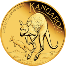 1/10 Unze Gold Känguru 2022 (Auflage: 500 | Polierte Platte)